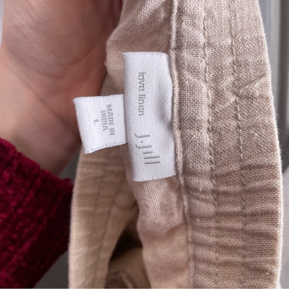 J.Jill Linen wide leg pant in oat natural color size Large summer resortwear - Picture 7 of 8